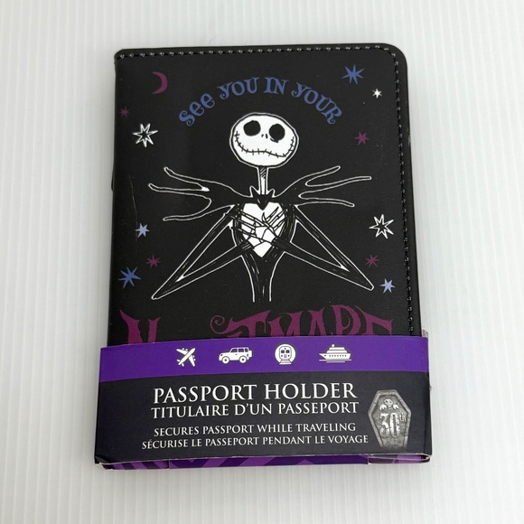 DISNEY The Nightmare Before Christmas Jack Skellington Passport Holder Wallet - Picture 1 of 3